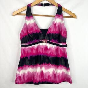 Tropical Escape Halter Tankini Top 8